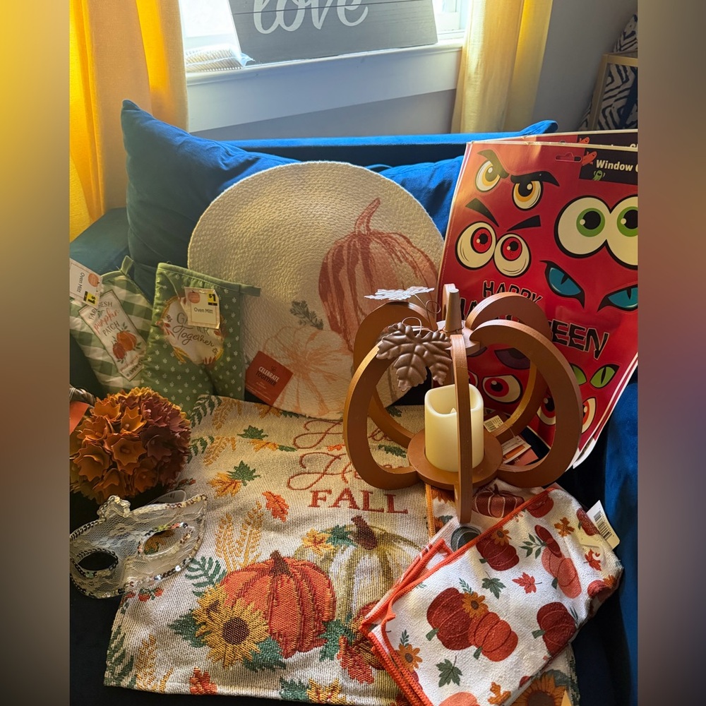 Celebrate It Fall and Halloween Decor Set - Orange, Green, Brown
